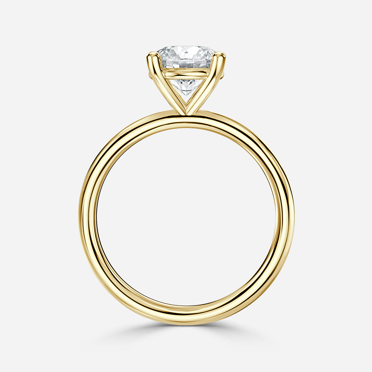 18K Rose Gold 1 Carat Lab Grown Diamond Solitaire Ring Luna