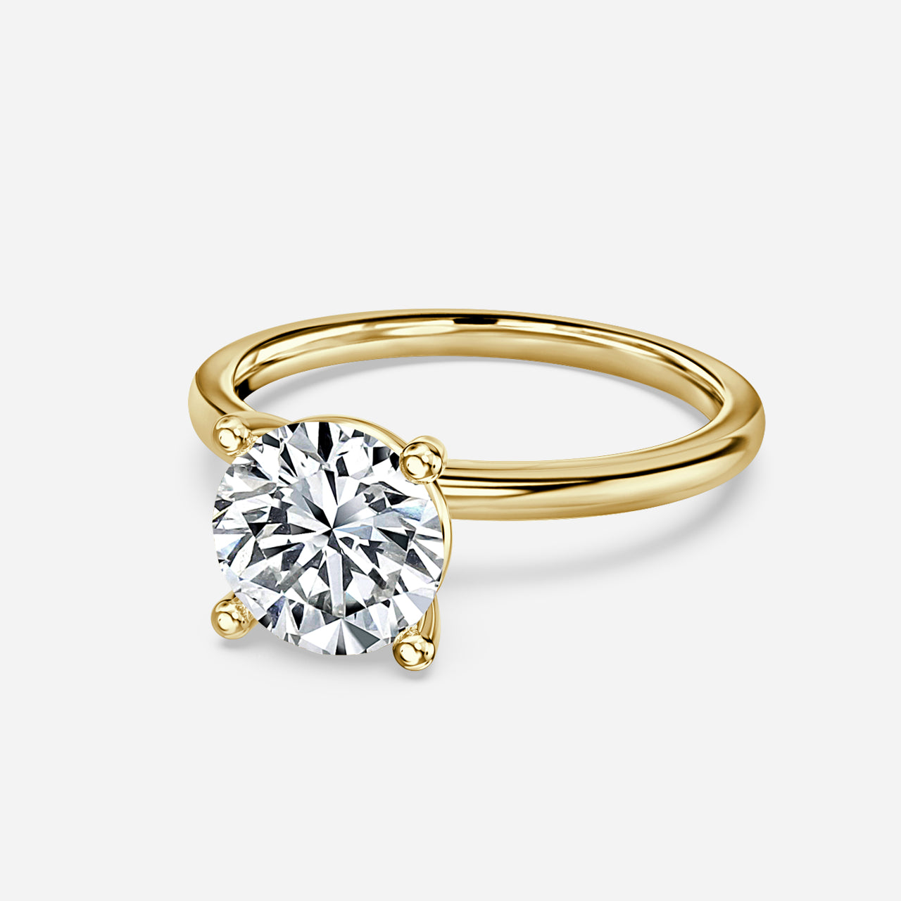 18K Rose Gold 1 Carat Lab Grown Diamond Solitaire Ring Luna
