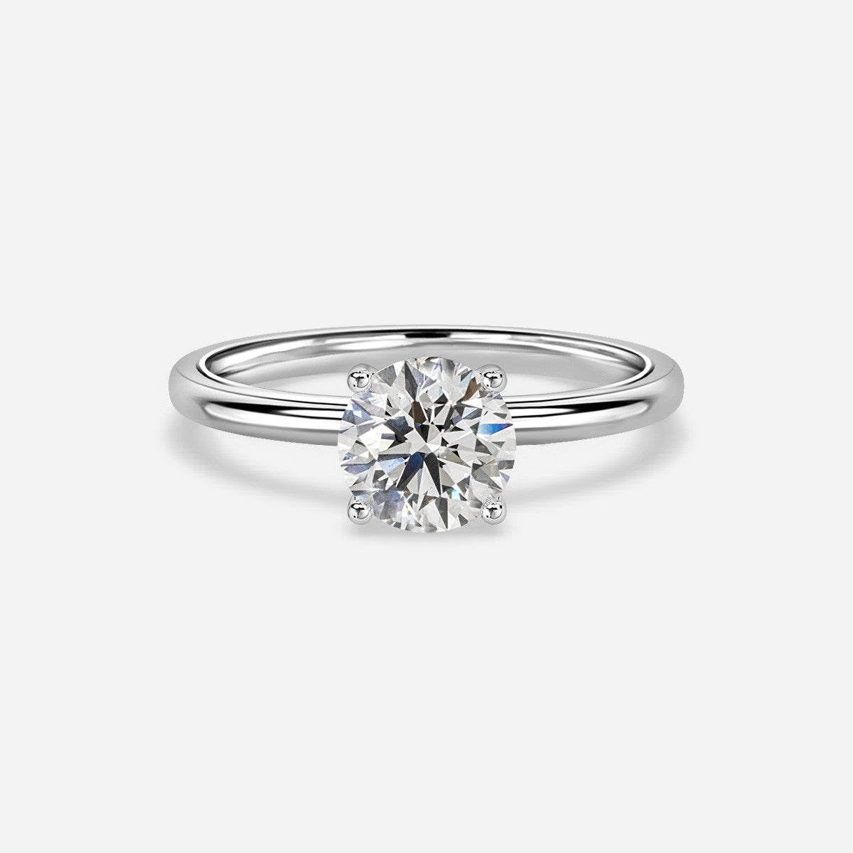 18K Rose Gold 1 Carat Lab Grown Diamond Solitaire Ring Luna