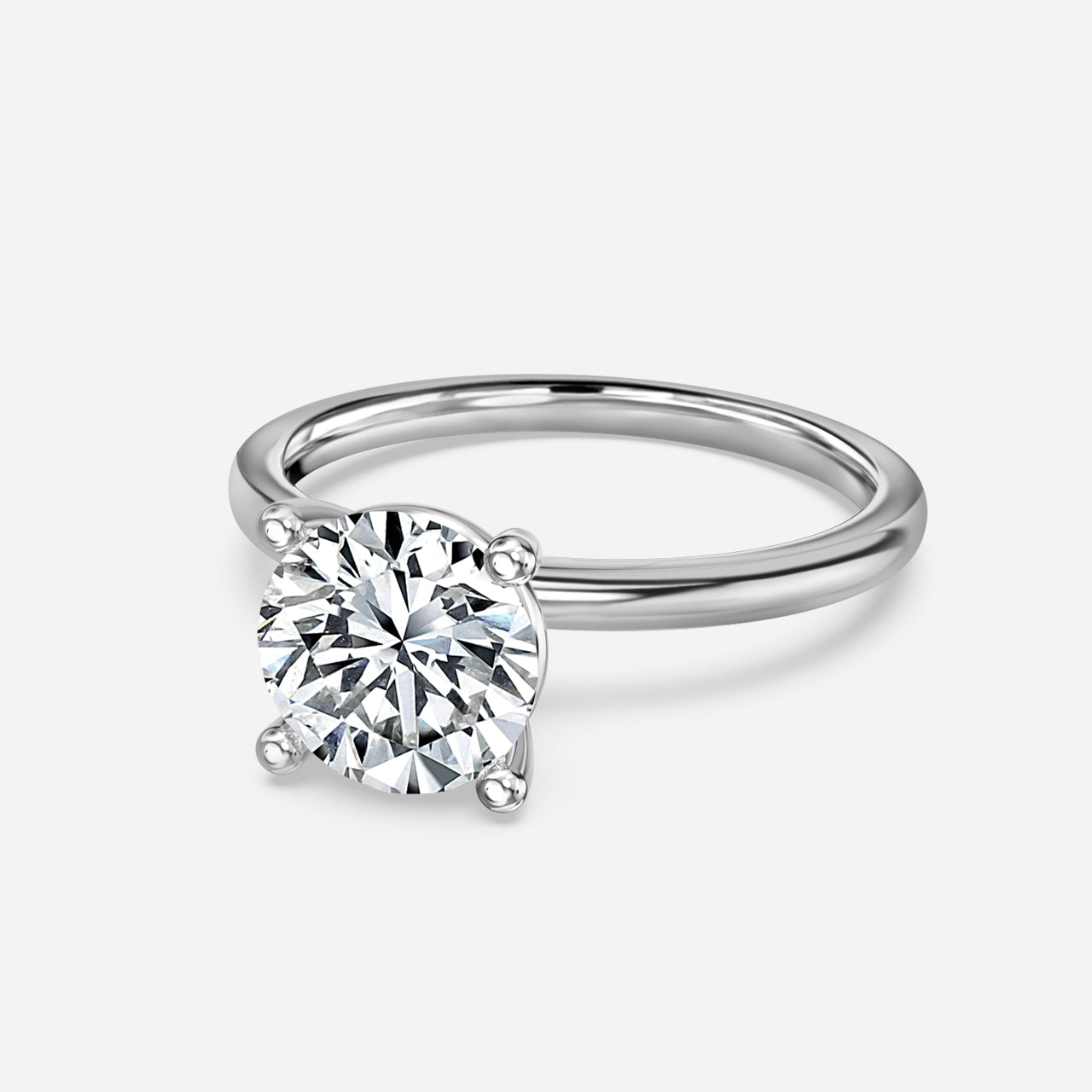 18K Rose Gold 1 Carat Lab Grown Diamond Solitaire Ring Luna