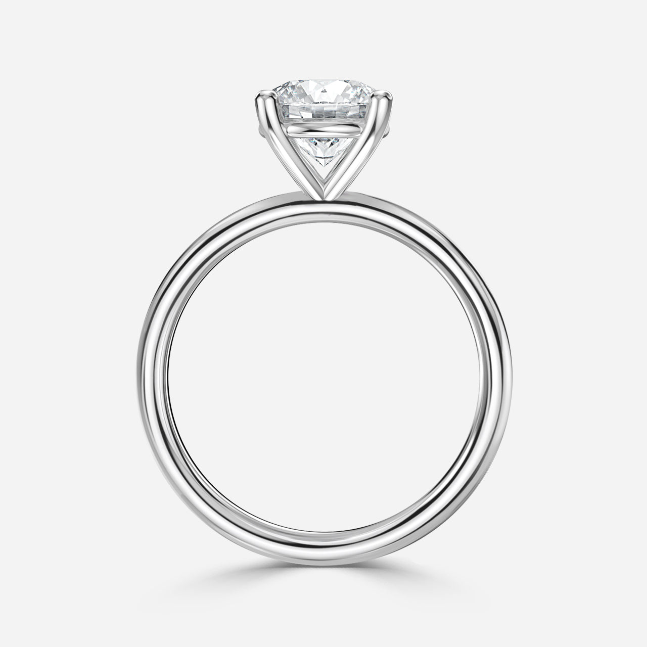 18K Rose Gold 1 Carat Lab Grown Diamond Solitaire Ring Luna