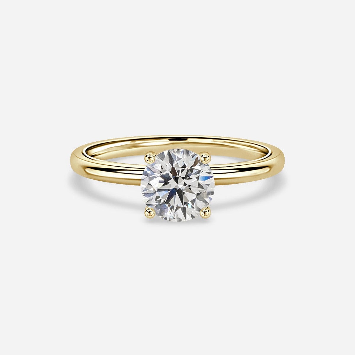 18K Rose Gold 1 Carat Lab Grown Diamond Solitaire Ring Luna