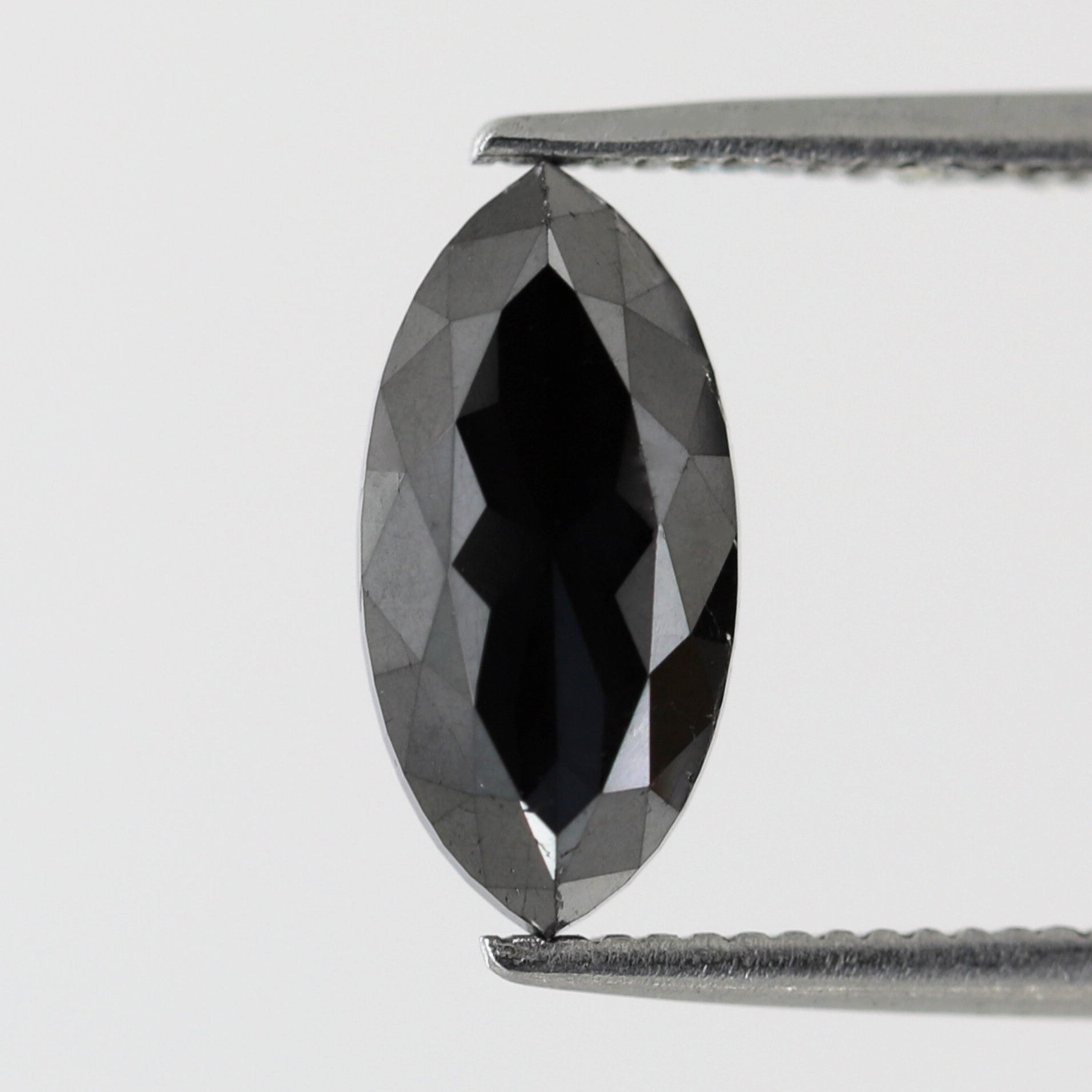 1.66 Carat Black Loose Natural Diamond 11 x 5.4 x 3.1 MM Marquise Shape Diamond Heated Black Color Diamond Perfect For Engagement Ring - Blackdiamond