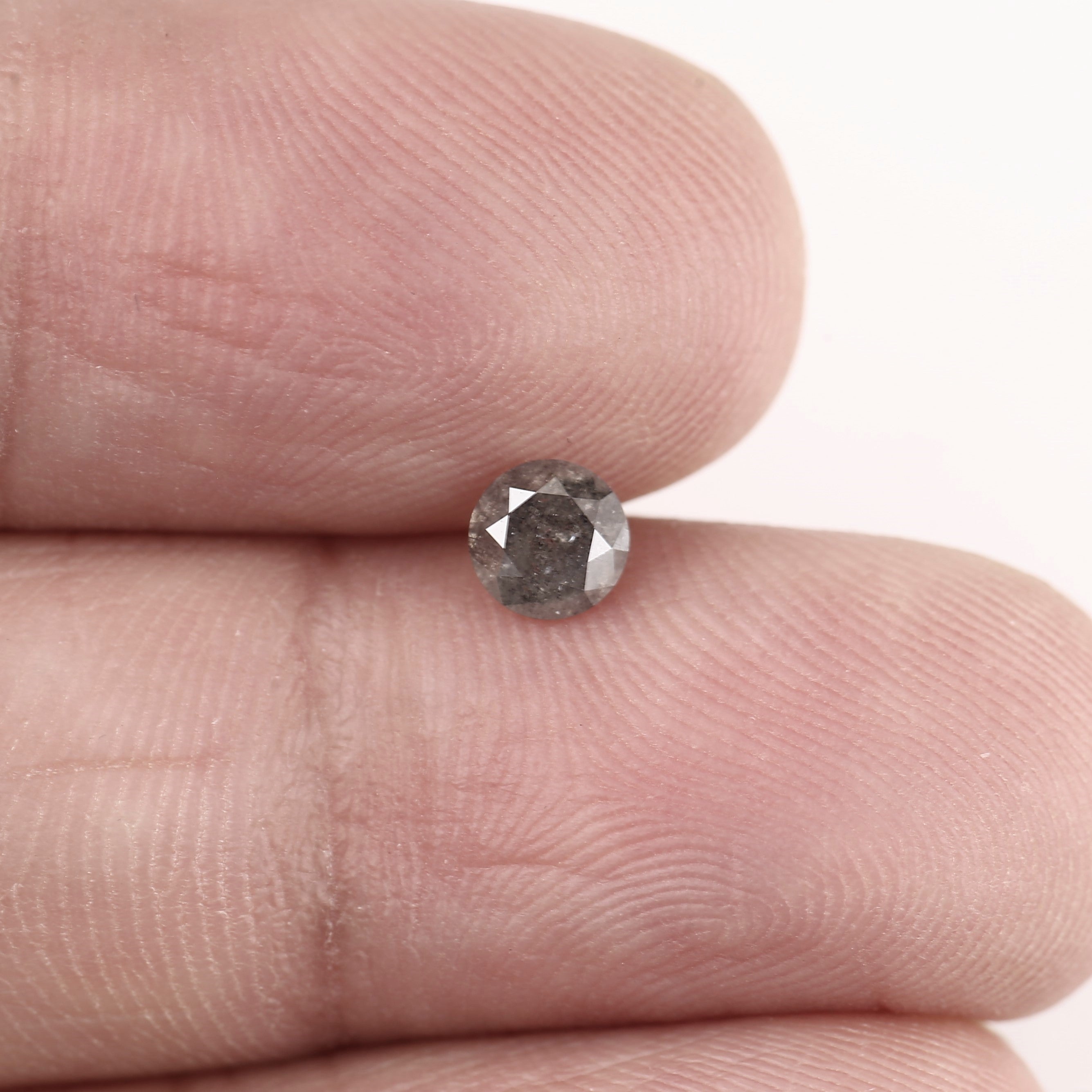 solitaire Round Loose Salt and Pepper Diamond 4.3 MM