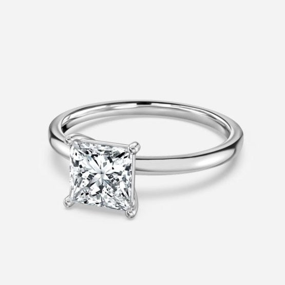Deltic Princess Solitaire Engagement Ring 14K / 18K Solid Gold