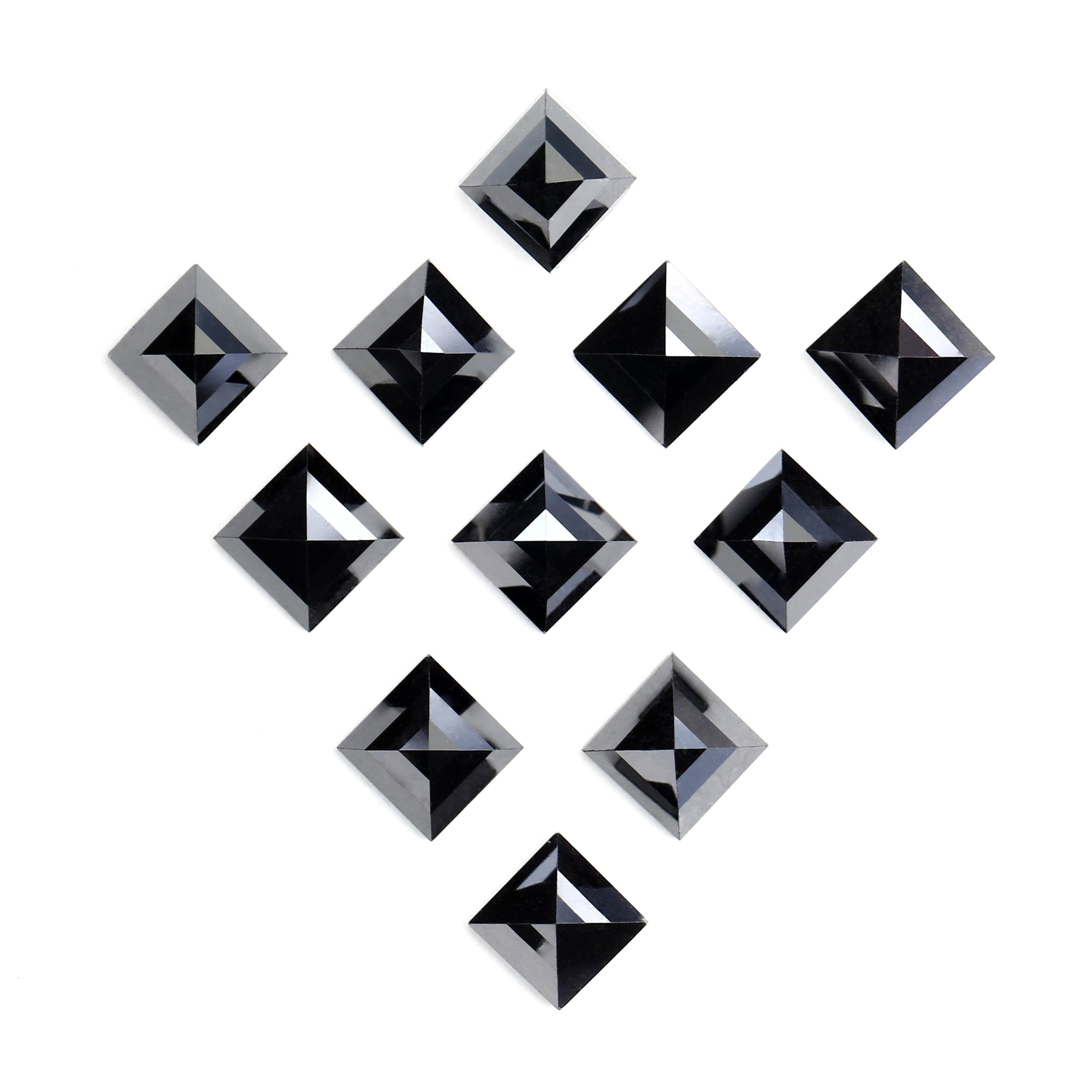 AAA Square Cut Calibrated Natural Black Diamond For Engagement Ring Price/Piece - Blackdiamond