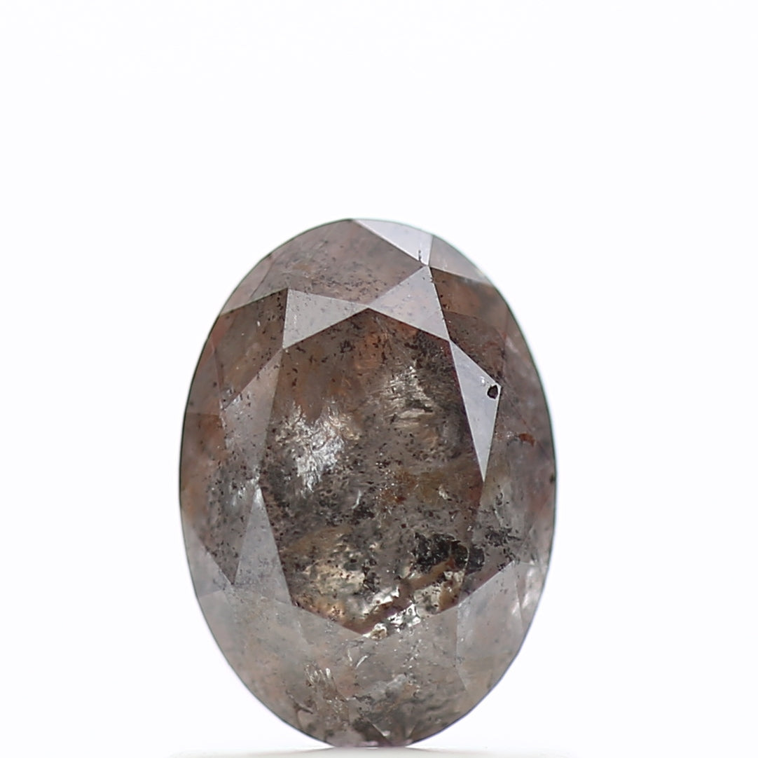 1.11 Carat Oval Salt and Pepper Diamond Double Cut Loose Natural Stone 7.23 MM