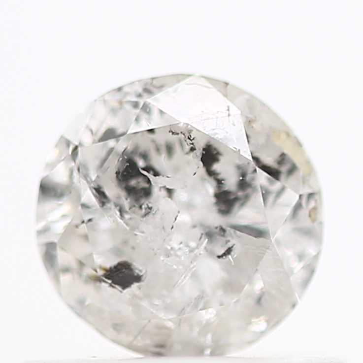 0.48 Carat Natural Icy Diamond Round Salt and Pepper Diamond 4.9 MM - Blackdiamond