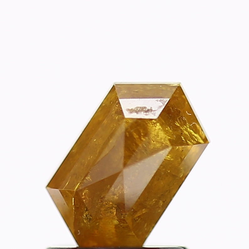 1 Carat Elongated Hexagon Salt and Pepper Diamond Yellow 7.5 MM