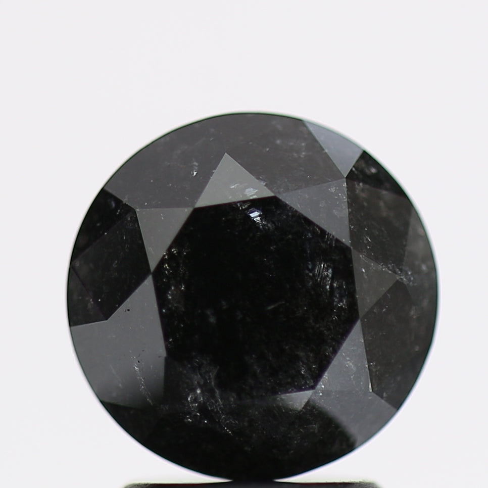 2.41 Carat Fancy Black Round Brilliant Diamond GIA Certified