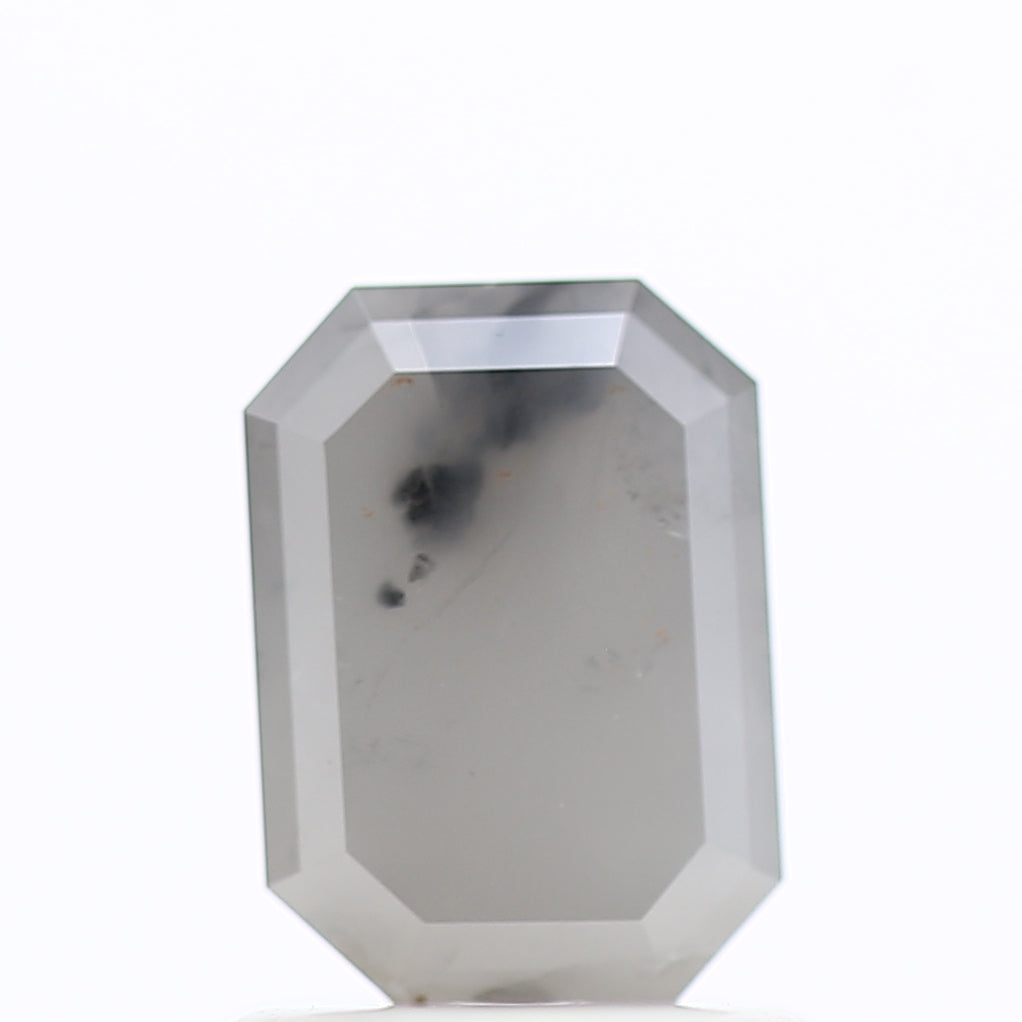 1.12 Carat Ombre Diamonds For Emerald Salt and Pepper Engagement Ring