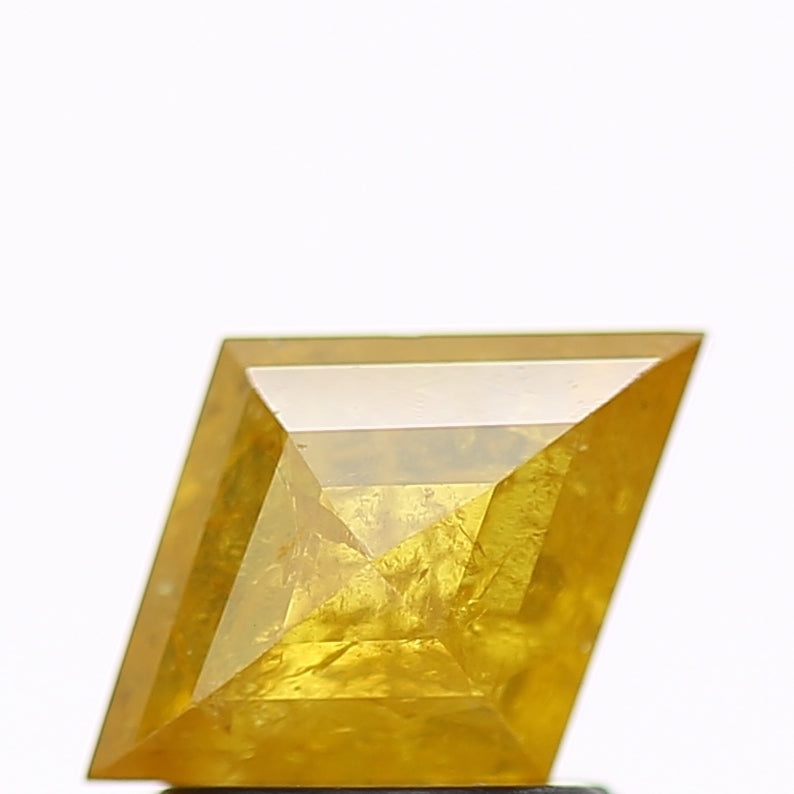 1.76 Carat Natural Yellow Lozenge Salt and Pepper Diamond 9.3 MM