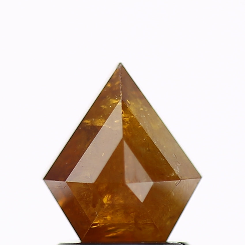 1.27 Carat Natural Orange Brown Kite Salt and Pepper Diamond 7.6 MM