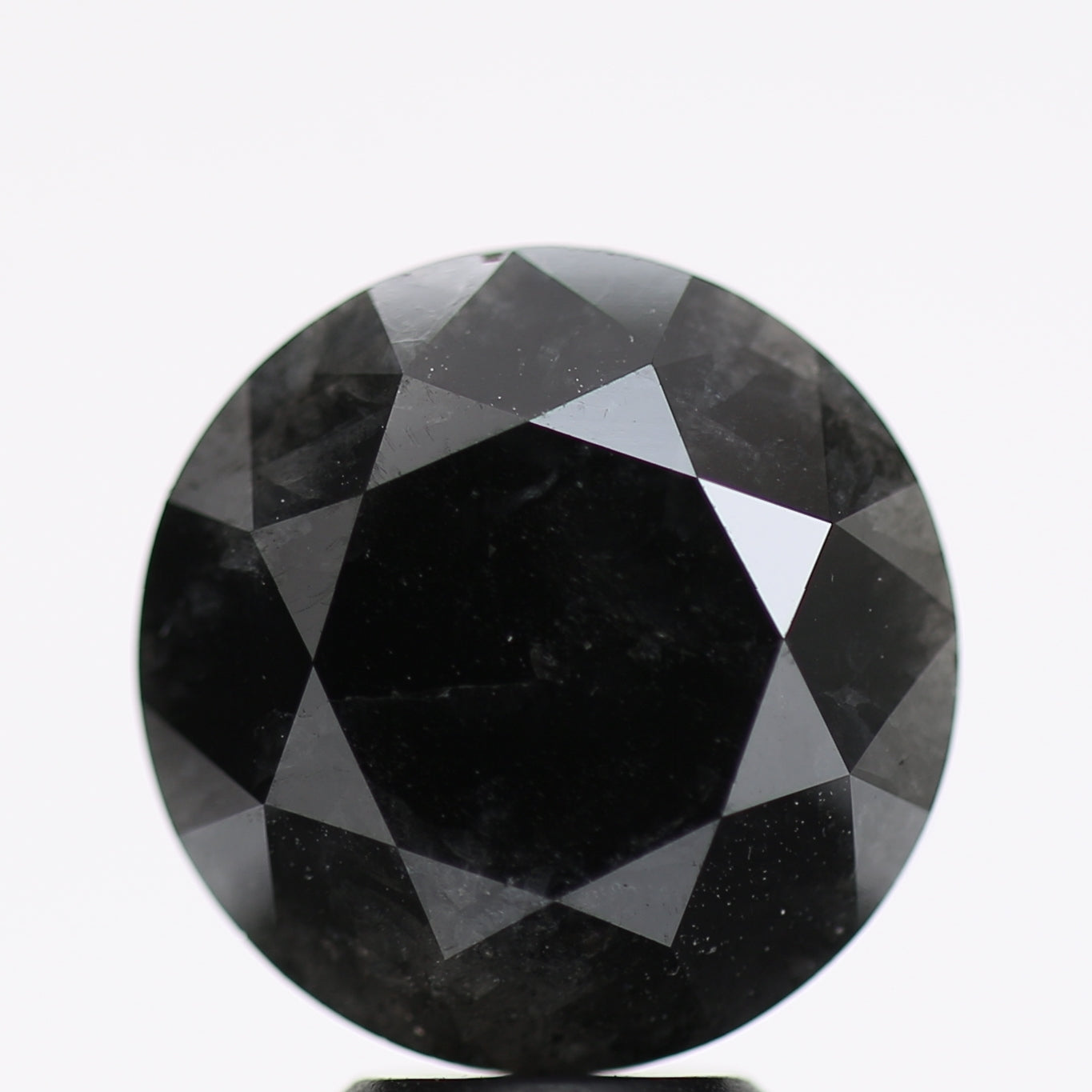5.18 Carat Fancy Black Round Brilliant Diamond GIA Certified