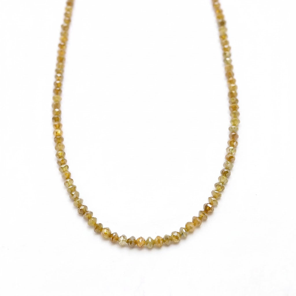 AAA+ Grade Natural Faceted Yellow Diamond Rondelle Beads 15 Inch Strand Beads