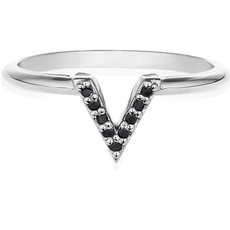 Black Diamond V Shape Ring - Blackdiamond