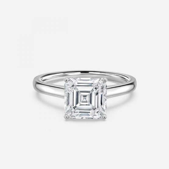 Brya Asscher Solitaire Engagement Ring 14K / 18K Solid Gold