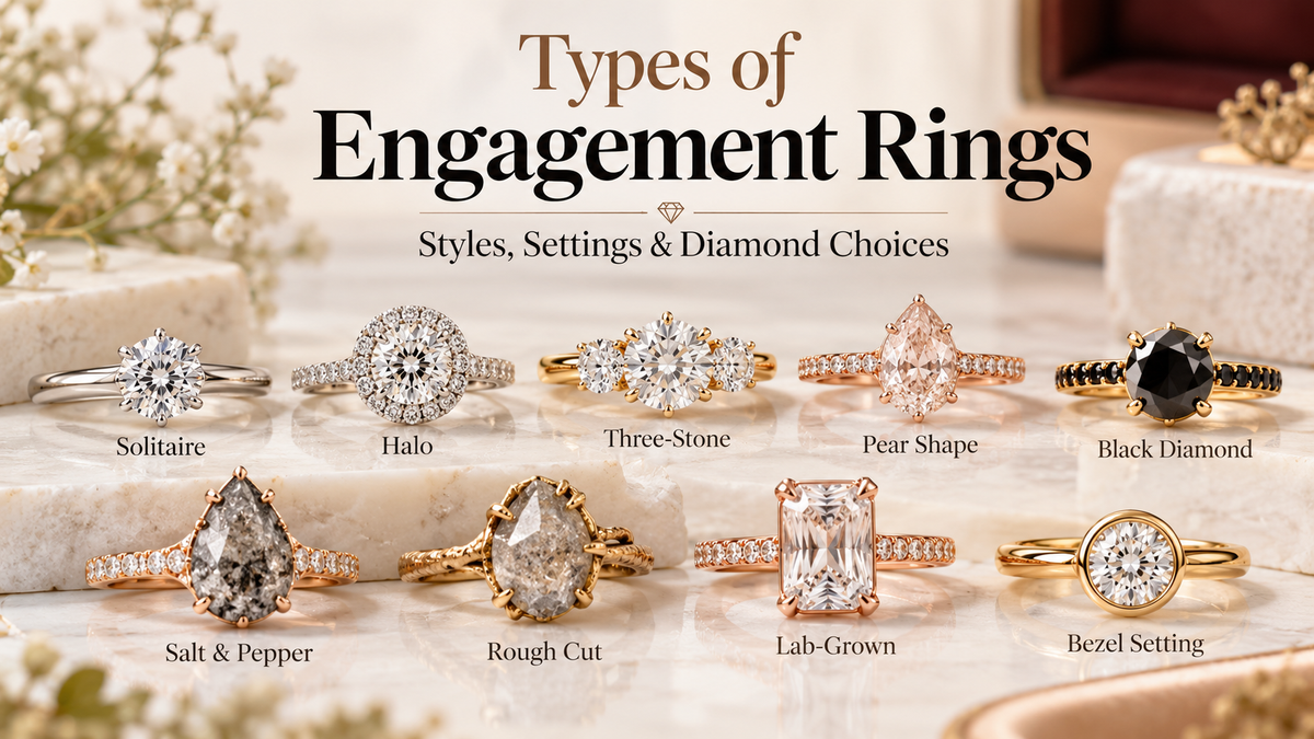 Types of Engagement Rings: Styles, Settings & Diamond Choices