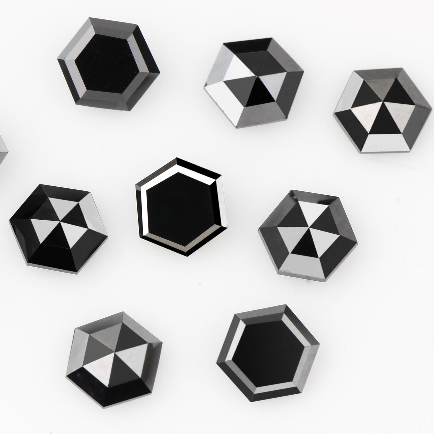 Loose Hexagon Shape Black Diamond