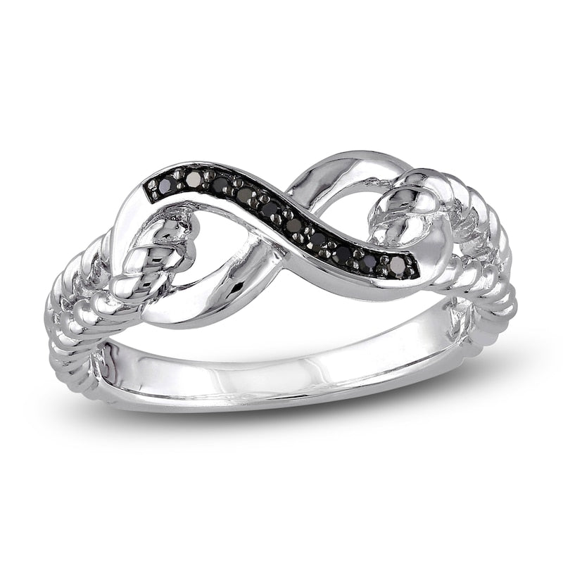 Black Diamond Infinity Ring