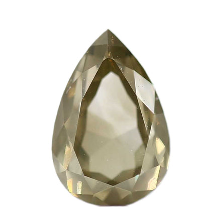 0.96 Carat Natural Diamond Fancy Yellow Brilliant Pear Rose Cut SDM9564