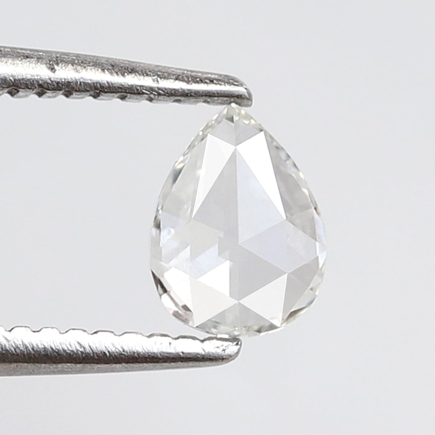 0.29 Carat White Pear Rose Cut Diamond FG VS Clarity