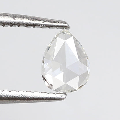 0.29 Carat White Pear Rose Cut Diamond FG VS Clarity