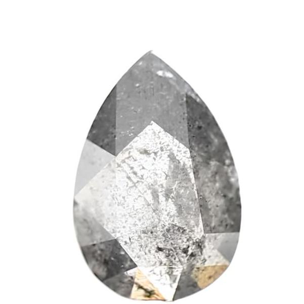 0.34_Carat_Pear_Rose_Cut_Gray_Salt_and_Pepper_Diamond_SDM868