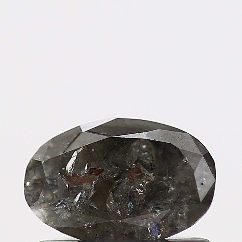 0.40 Carat Gray Oval Brilliant Cut Natural Diamond 