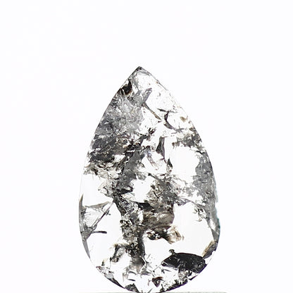 0.54 Carat Pear Slice Salt and Pepper Natural Diamond SDM979