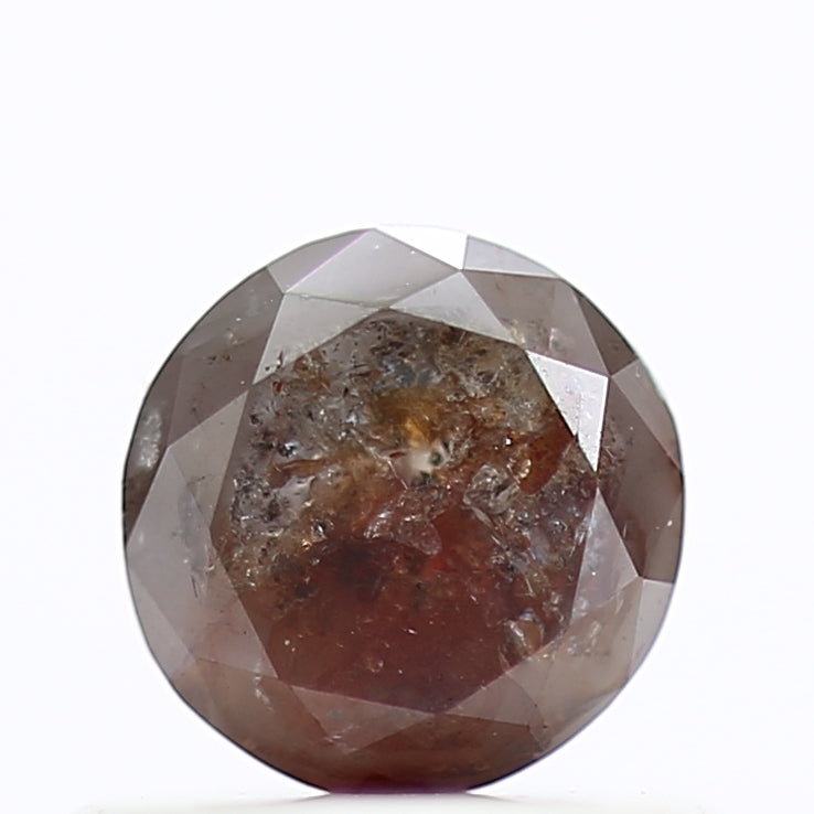 0.59 Carat Red Brilliant Rosecut Salt And Pepper Diamond 4.97 MM