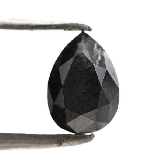 0.70 Carat Natural Black Diamond Pear Brilliant Diamond