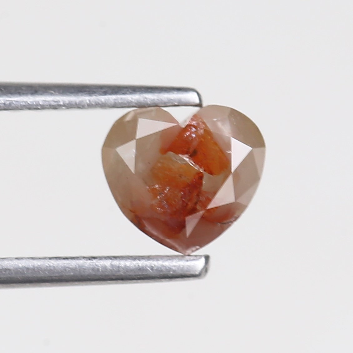 0.75 Carat Natural Heart Red Salt and Pepper Diamond 5.70 MM