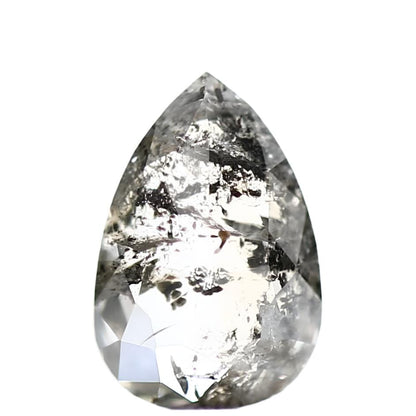 0.80 Carat Natural Loose Salt and Pepper Pear Diamond 7.26 MM