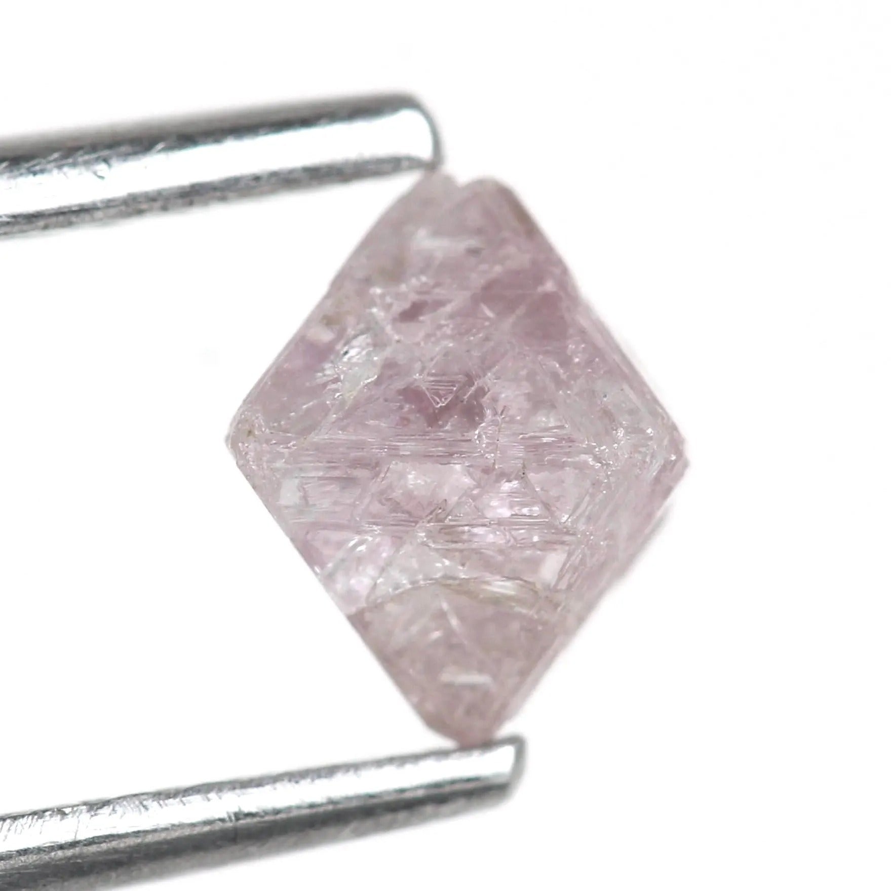 0.80 Carat Natural Purple Octahedron Pink Rough Diamond 4.6 MM