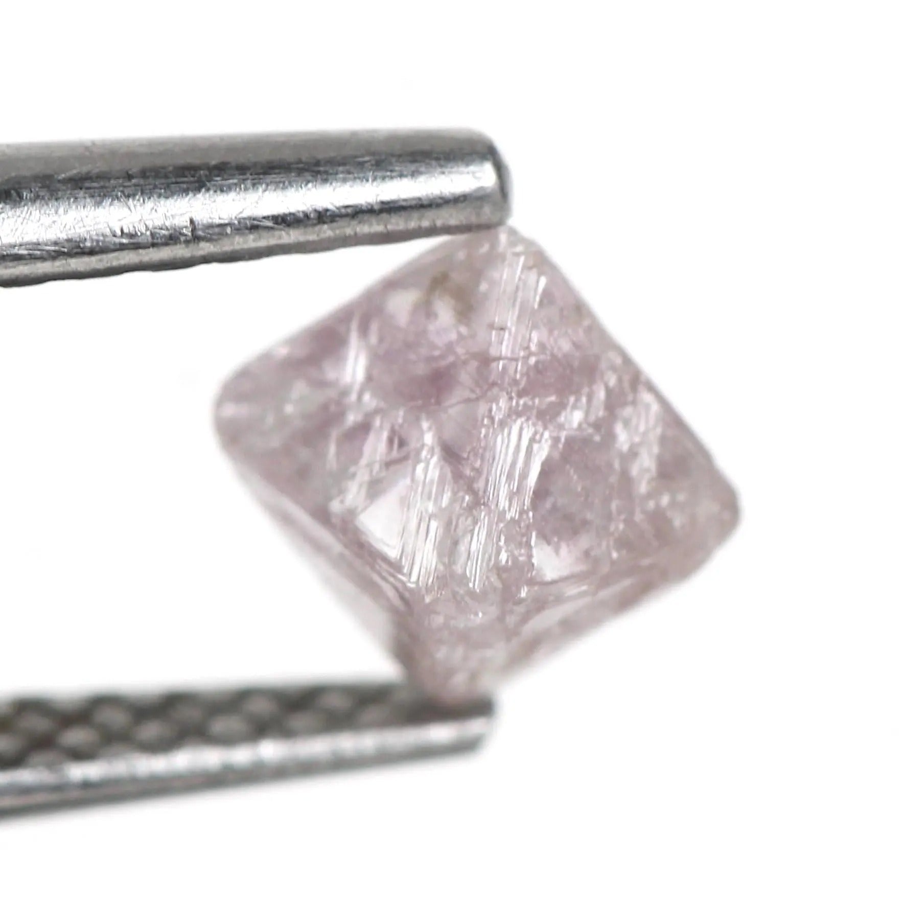 0.80 Carat Natural Purple Octahedron Pink Rough Diamond 4.6 MM