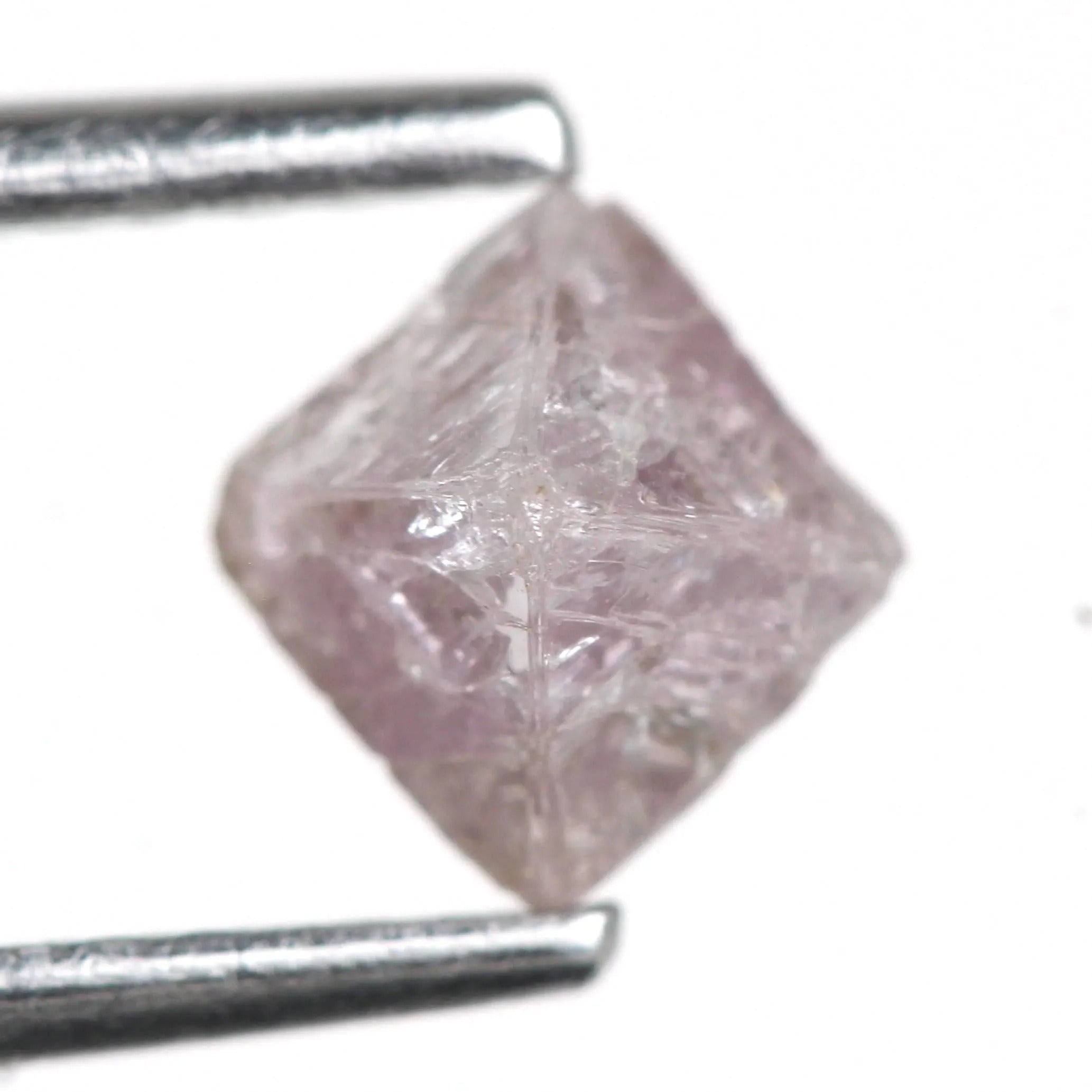 0.80 Carat Natural Purple Octahedron Pink Rough Diamond 4.6 MM