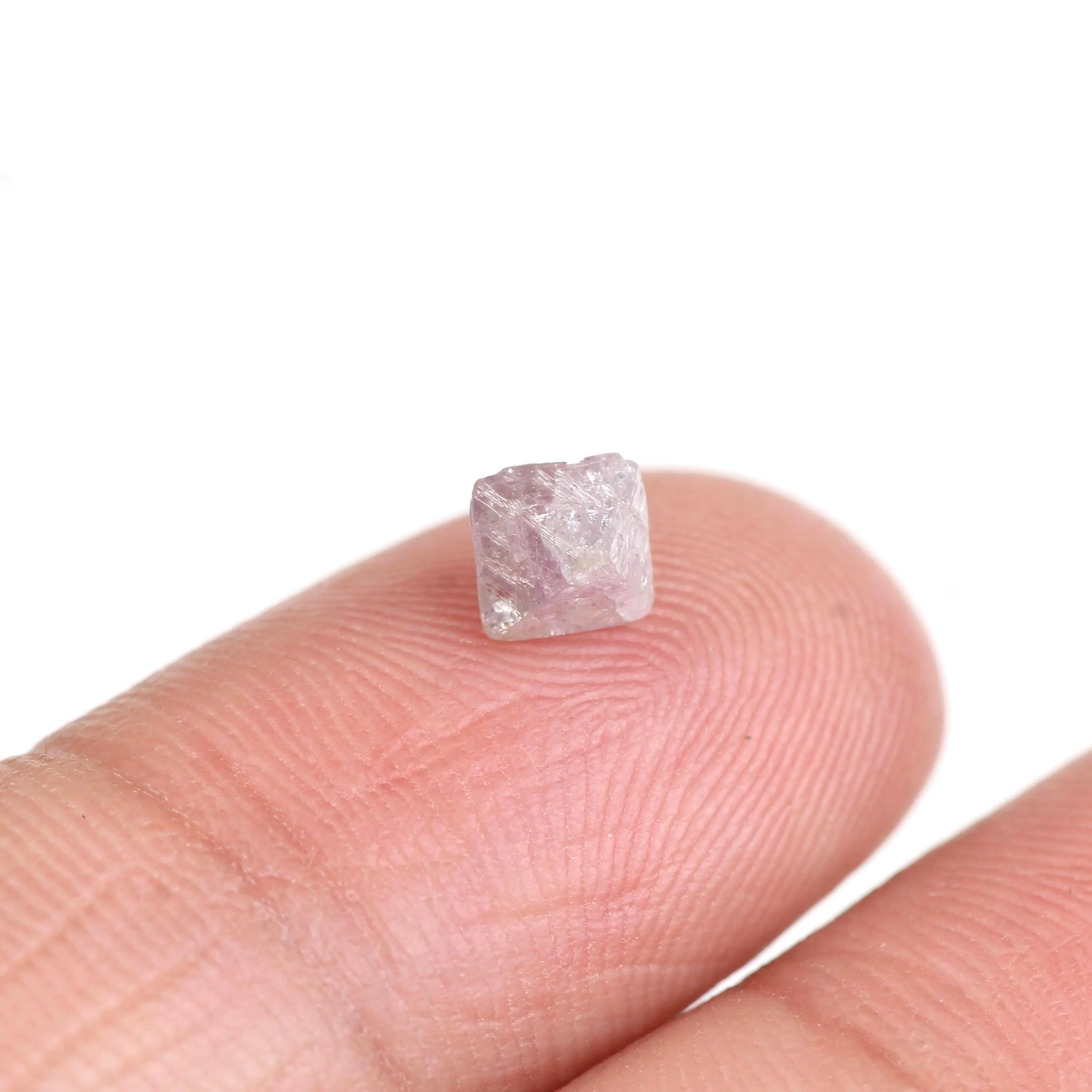0.80 Carat Natural Purple Octahedron Pink Rough Diamond 4.6 MM