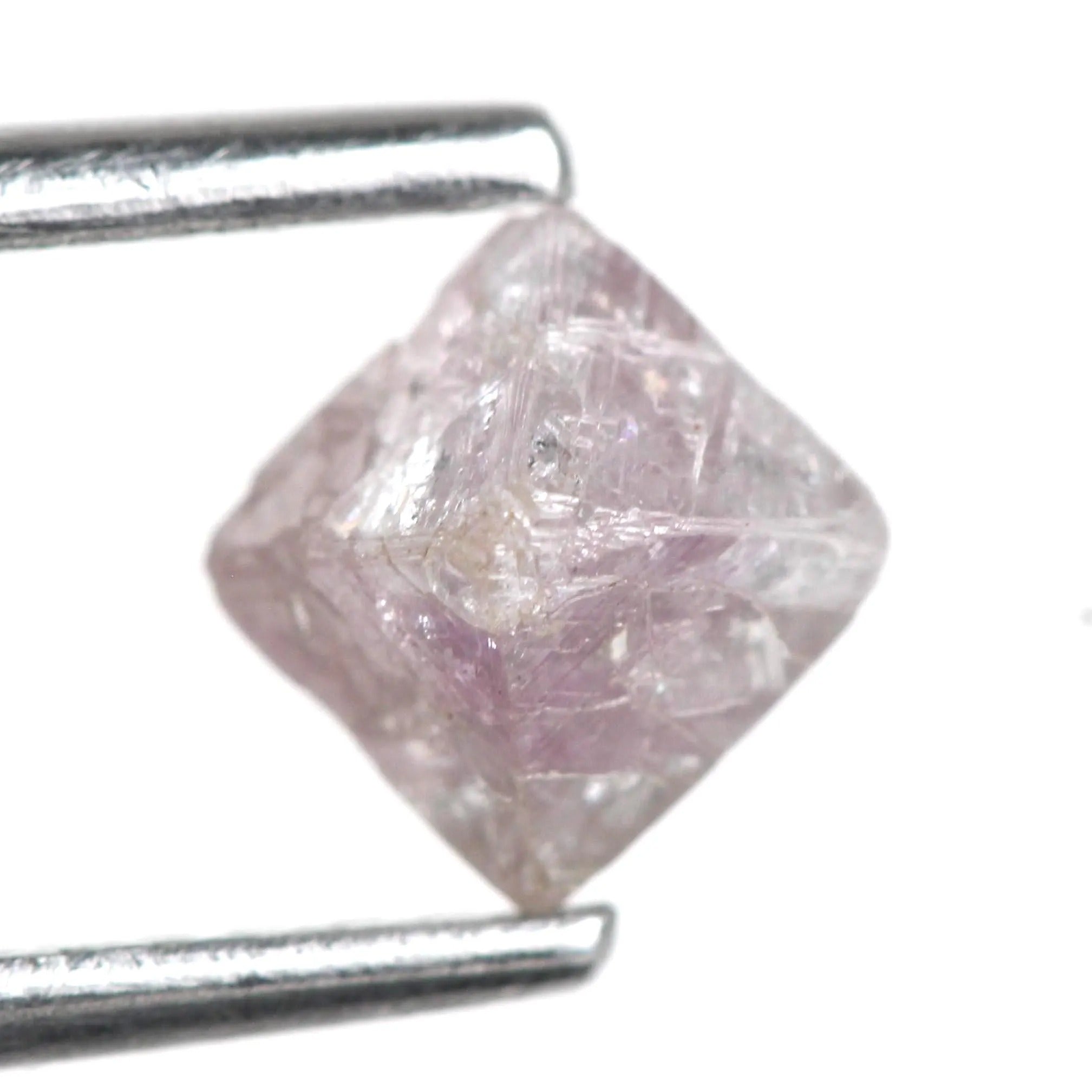 0.80 Carat Natural Purple Octahedron Pink Rough Diamond 4.6 MM