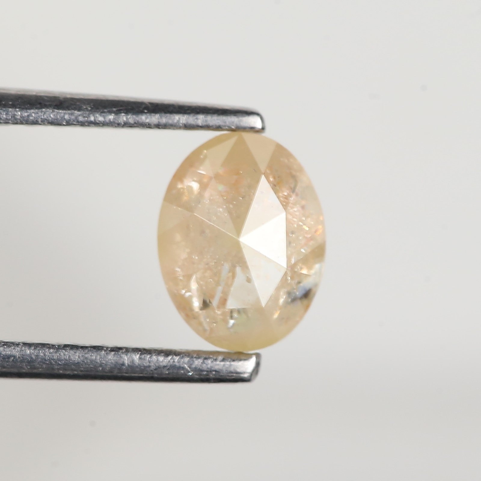 0.80 Carat Natural Yellow Oval Cut Salt and Pepper Diamond 6.2 MM