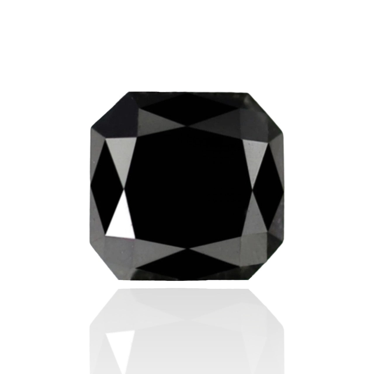 Asscher Shape Diamond 0.81 Carat Loose Natural Ethically Sourced Black Diamond For Custom Engagement