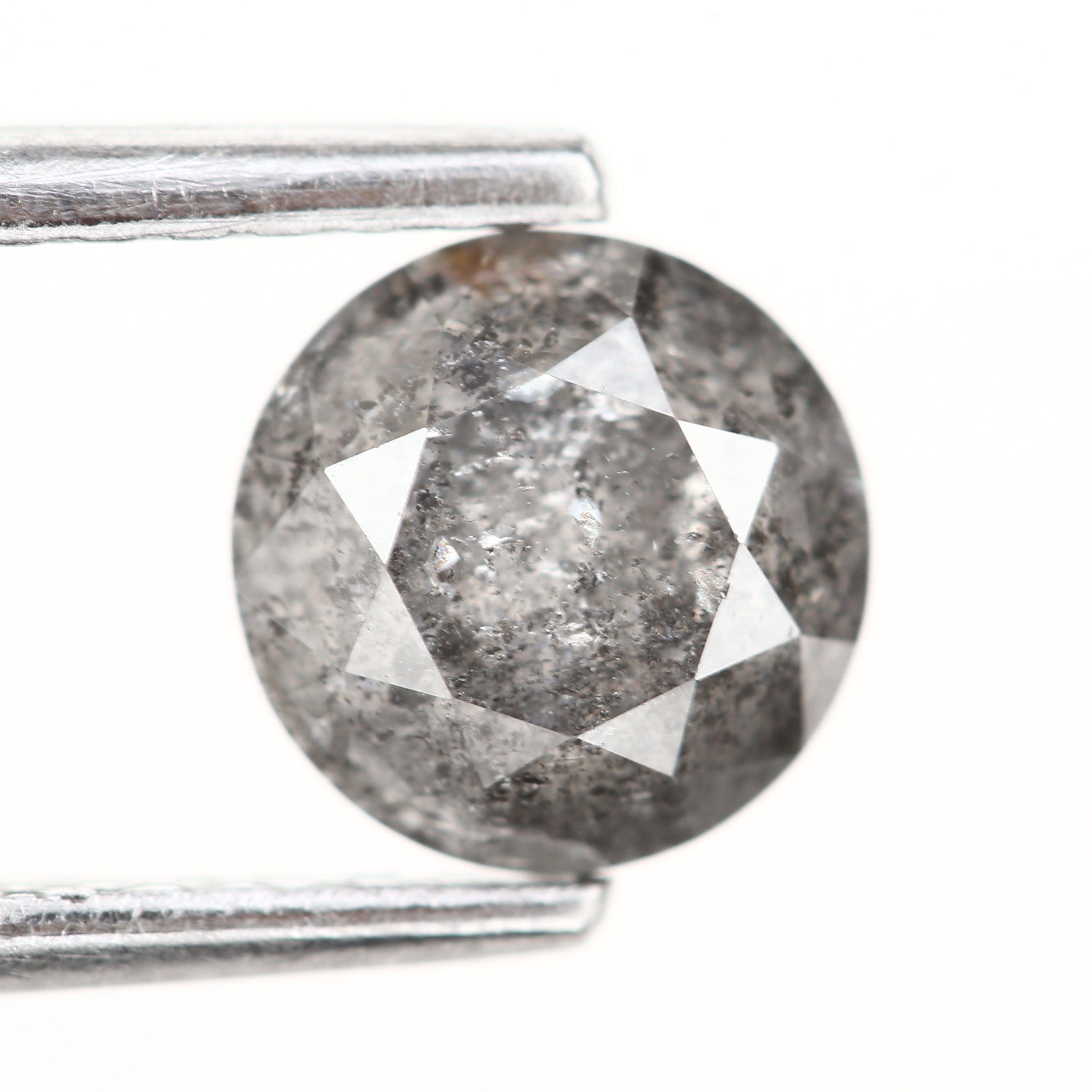 Round Salt and Pepper Diamond Natural Gray Loose Stone 5.8 MM