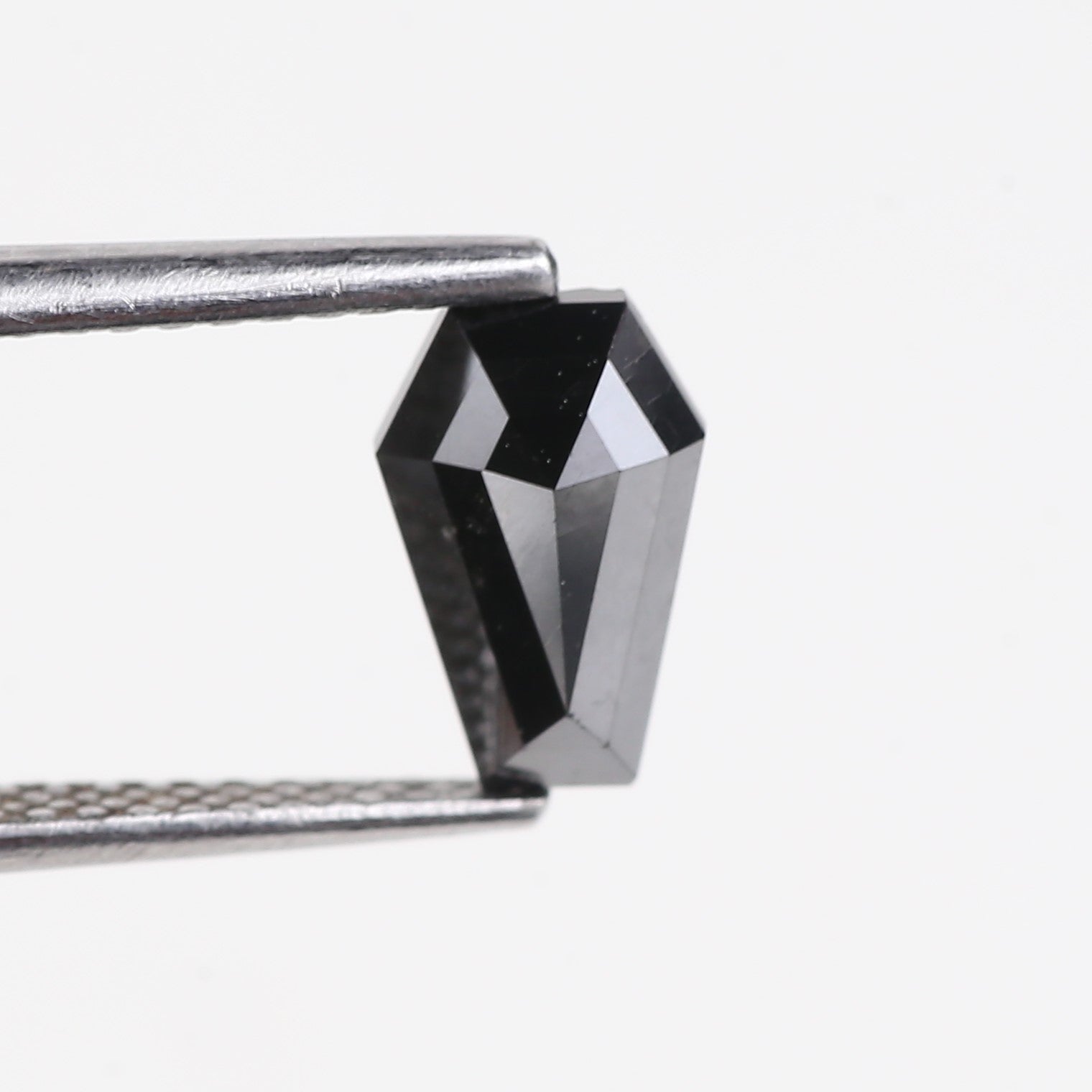 0.85 Carat Natural Coffin Cut Black Diamond 8 MM