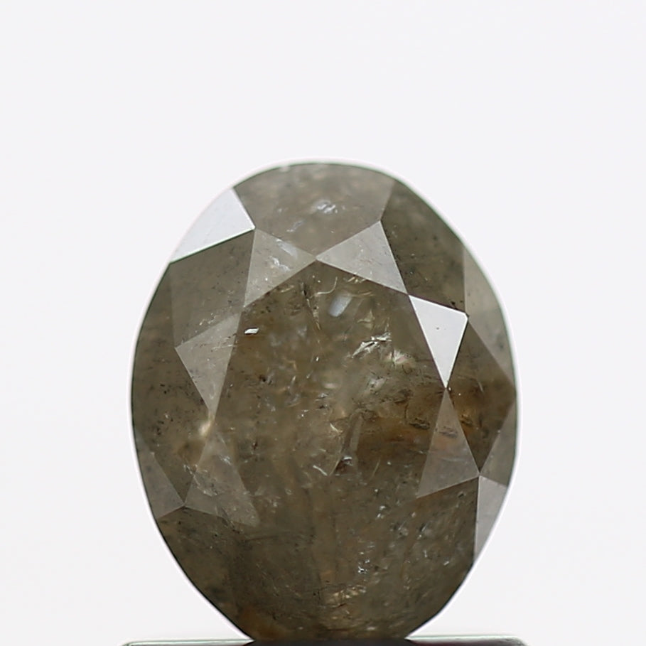 0.89 Carat Fancy Gray Oval Natural Diamond 6.7 MM
