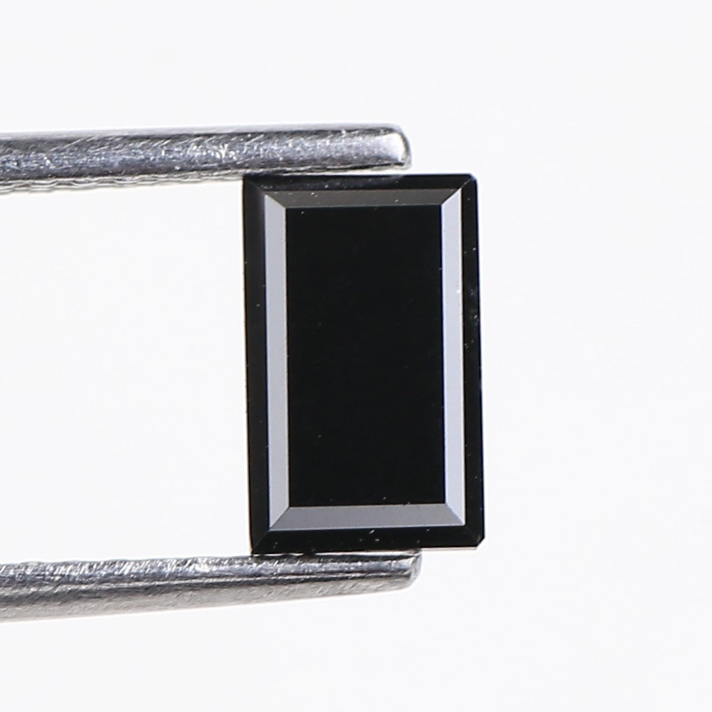0.92 Carat Baguette Black Loose Diamond 7.20 MM
