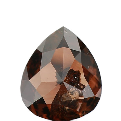 0.95 Carat Pear Shape Fancy Cognac Rose Cut Natural Diamond SDM1190