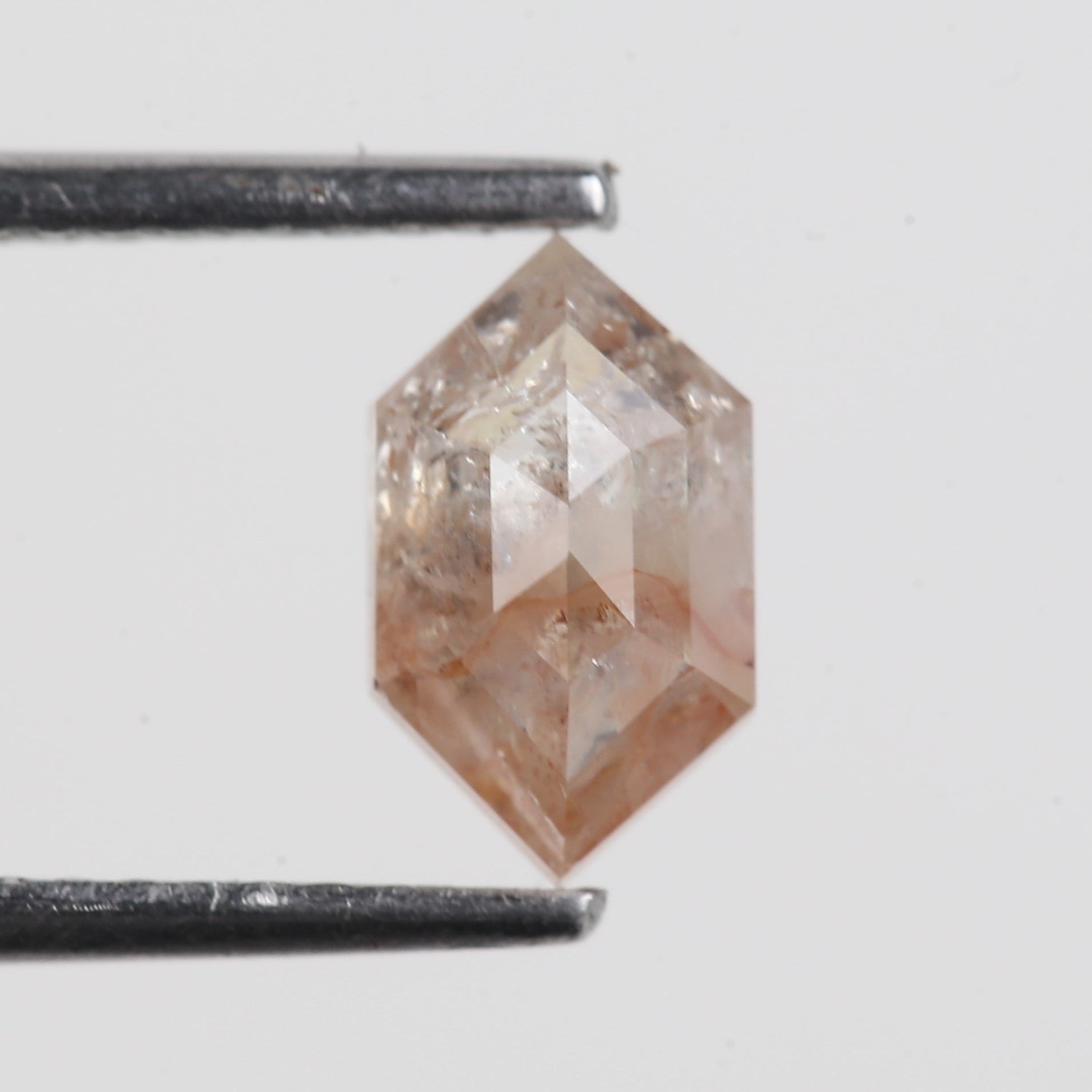 Hexagonal diamond on a white background