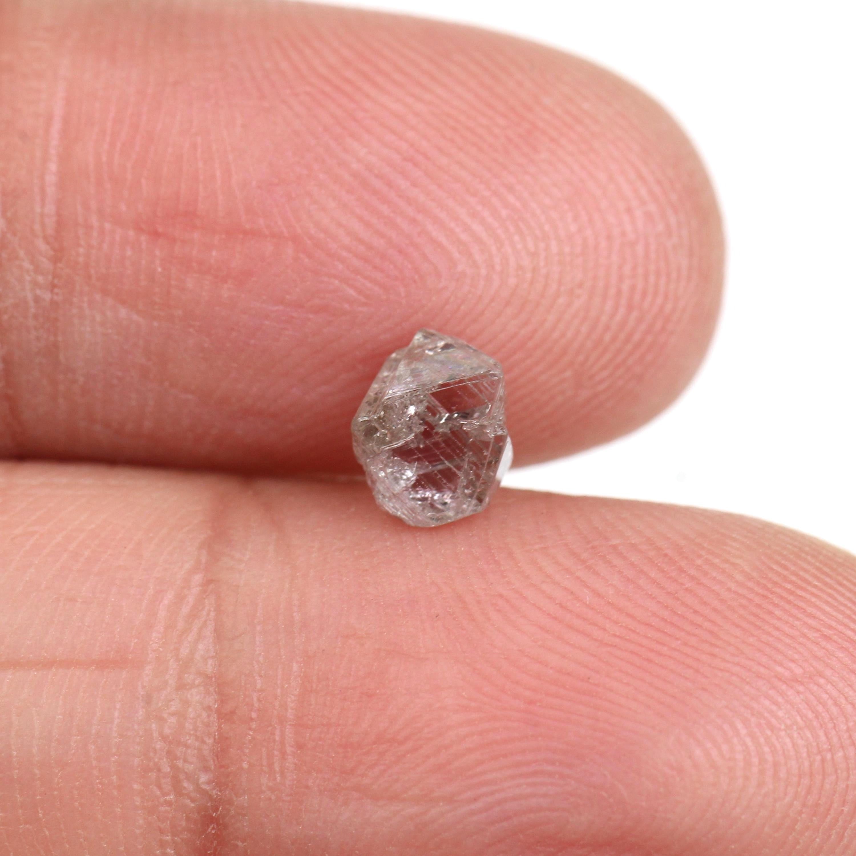 0.98 Carat Natural Pink Purple Crystal Uncut Rough Diamond 5.80 MM