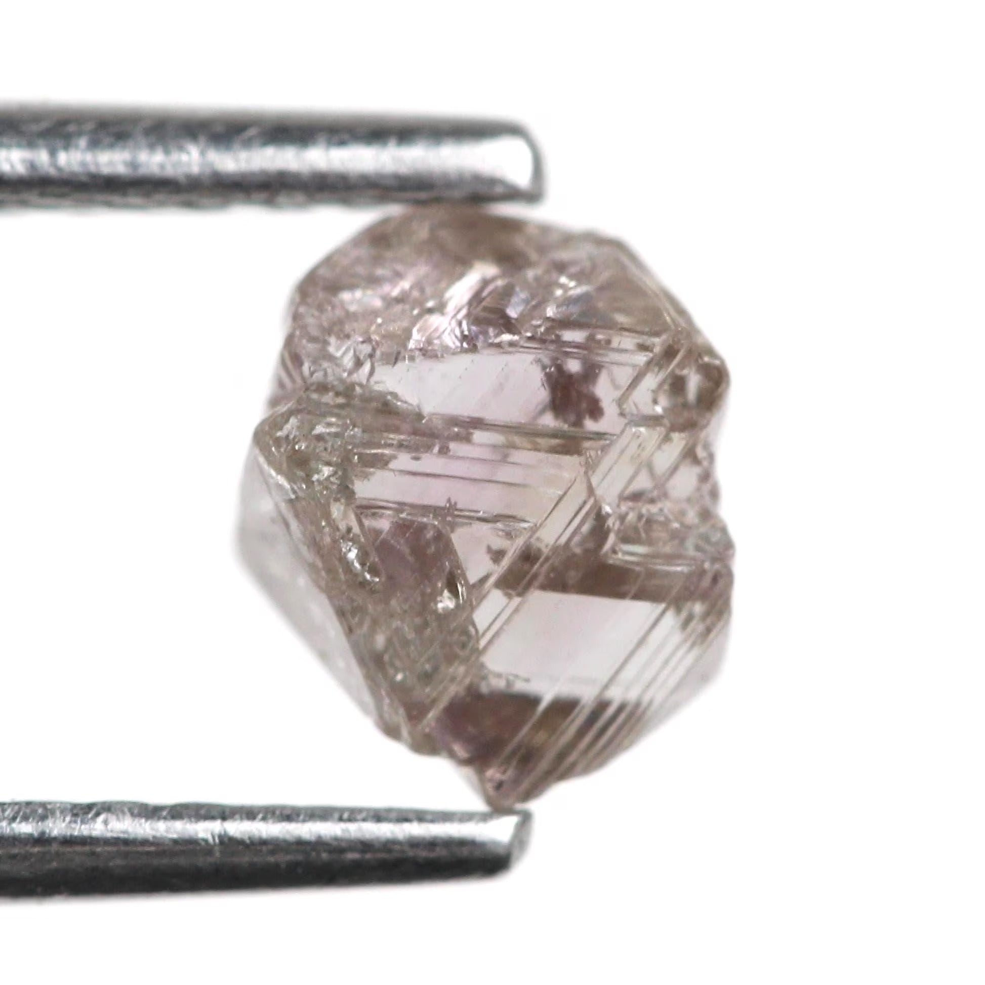 0.98 Carat Natural Pink Purple Crystal Uncut Rough Diamond 5.80 MM