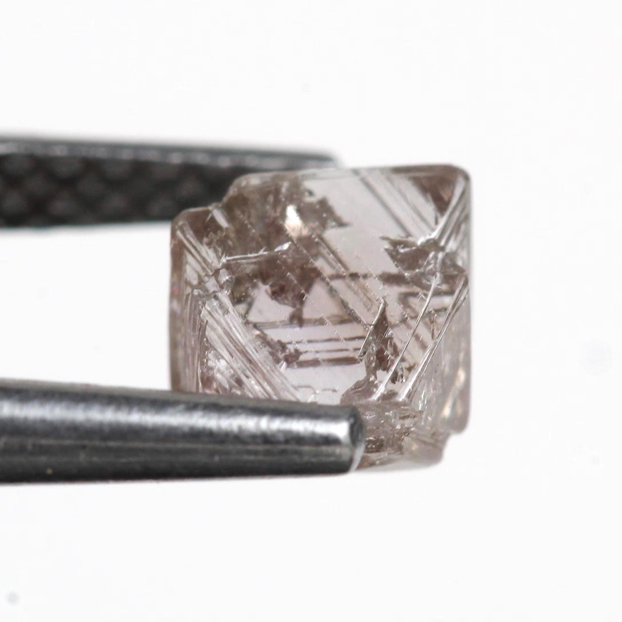 0.98 Carat Natural Pink Purple Crystal Uncut Rough Diamond 5.80 MM